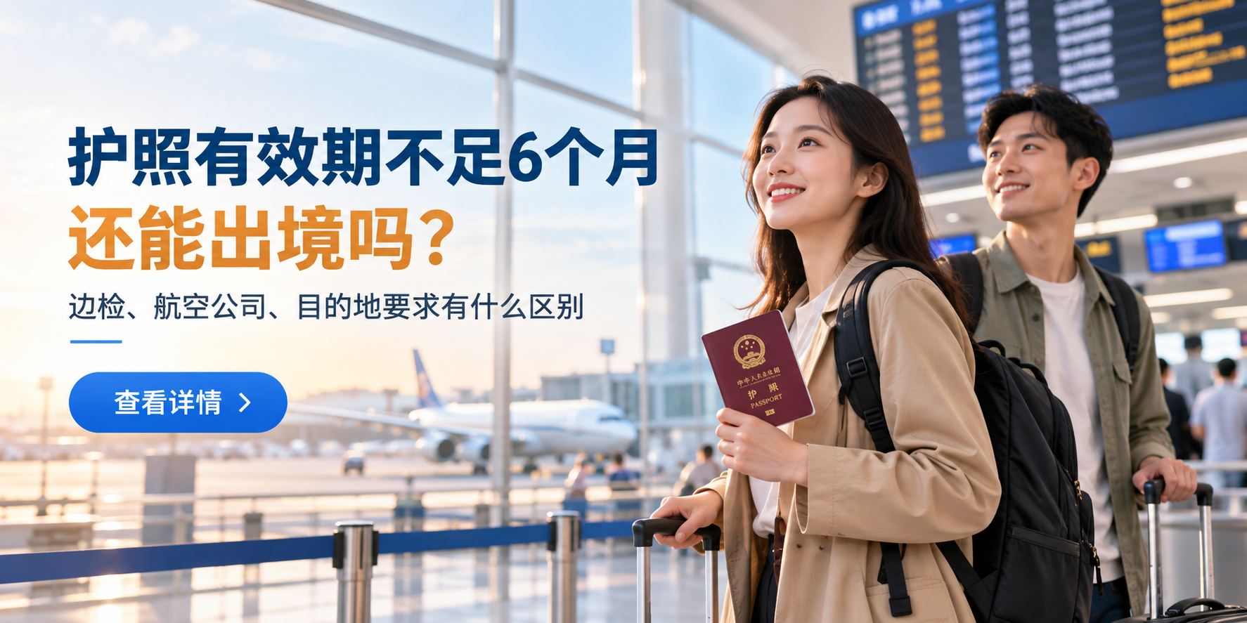 护照有效期不足6个月还能出境吗？边检、航空公司和目的地要求有什么区别？